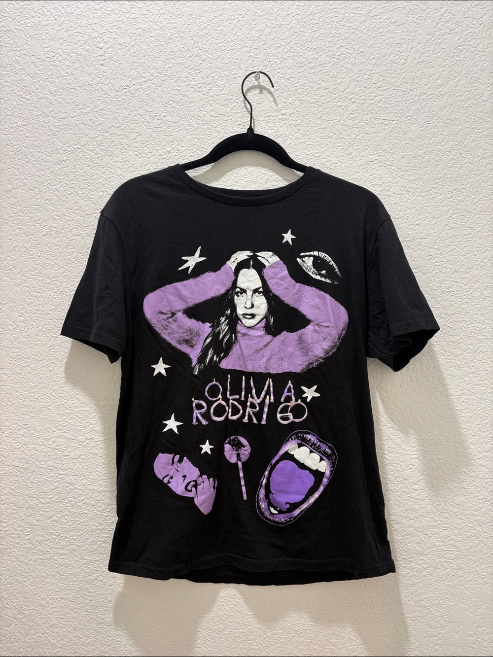 Target Black Tee with Purple Olivia Rodrigo Graphic